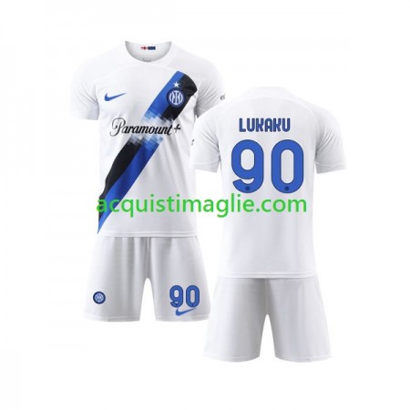Divisa di Calcio Inter Milan Lukaku 90 Bambino Trasferta 2023/2024